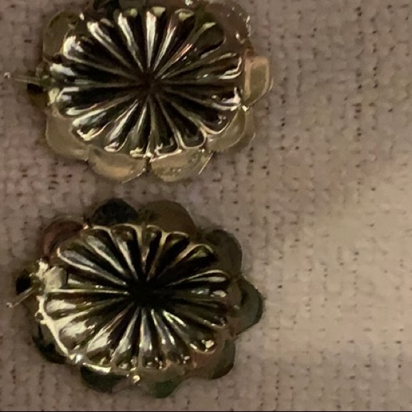 Handcrafted Sterling Silver Concho Earrings - Picture 4 of 6